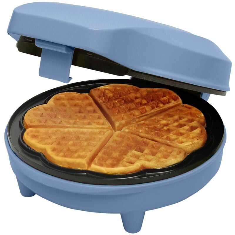 foto del prodotto bestron waffle maker, piastra per waffle a forma di cuore, macchina per waffle con antiaderente indicatoro luminso, collezione sweet dreams, 700
