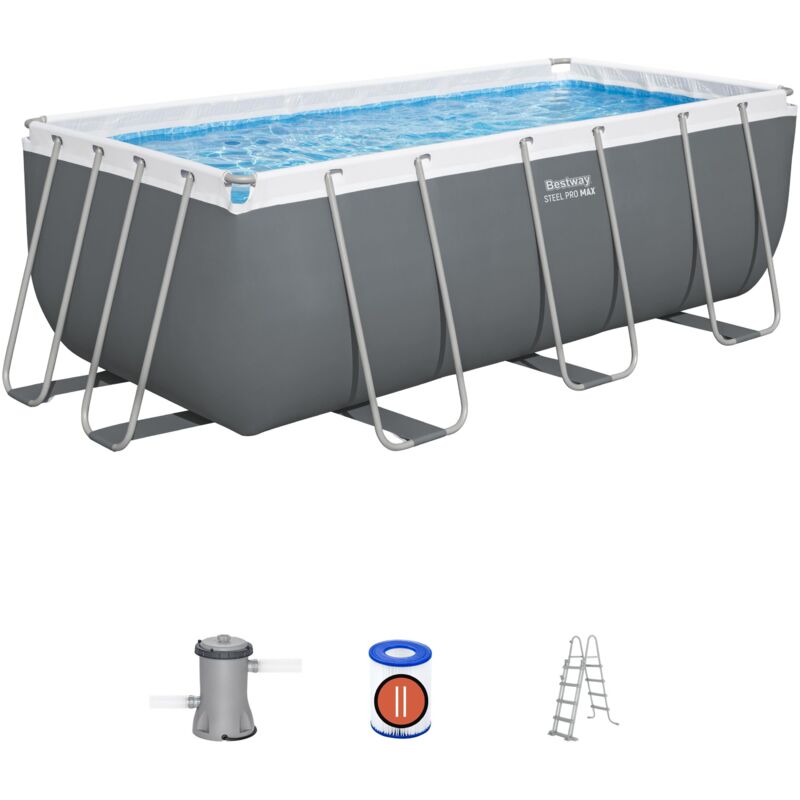foto del prodotto bestway 56456 7 set piscina fuori terra steel pro max da 412x201x122 cm