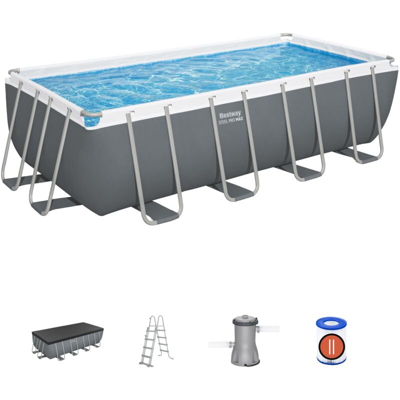 foto del prodotto bestway 56670 7 set piscina fuori terra steel pro max da 488x244x122 cm