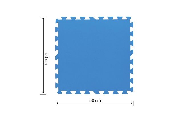 foto del prodotto bestway 58220 protezione per il fondo della piscina, colore blu,tappetino confezione da 9 pezzi di 50 x 50 cm