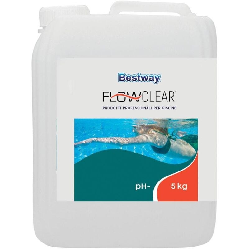 foto del prodotto bestway 59024 ph meno, correttore liquido, abbattitore ph acqua di piscina, 5 litri
