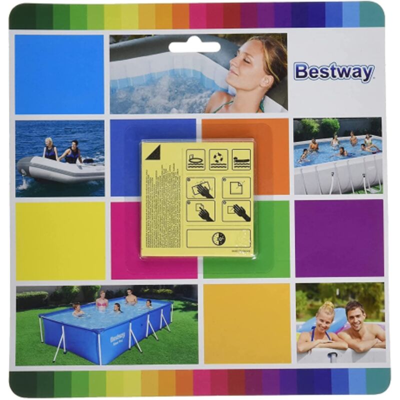 foto del prodotto bestway 62091 10 pz toppa toppe impermeabili 42 cmq di riparazione subacquea per piscine grandi