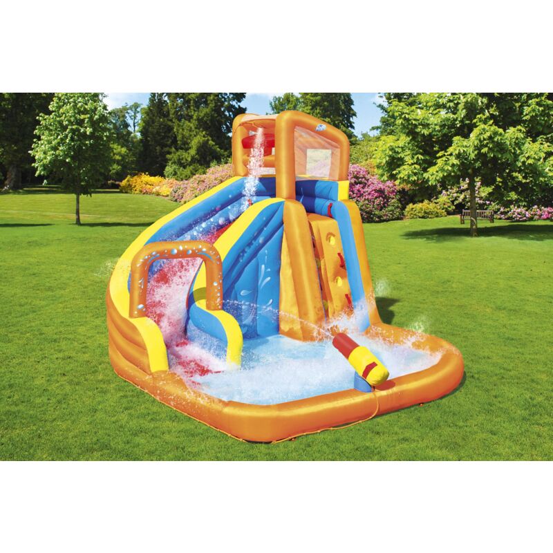 foto del prodotto bestway parco giochi gonfiabile h2ogo scivolo ed arrampicata turbo splash 53301