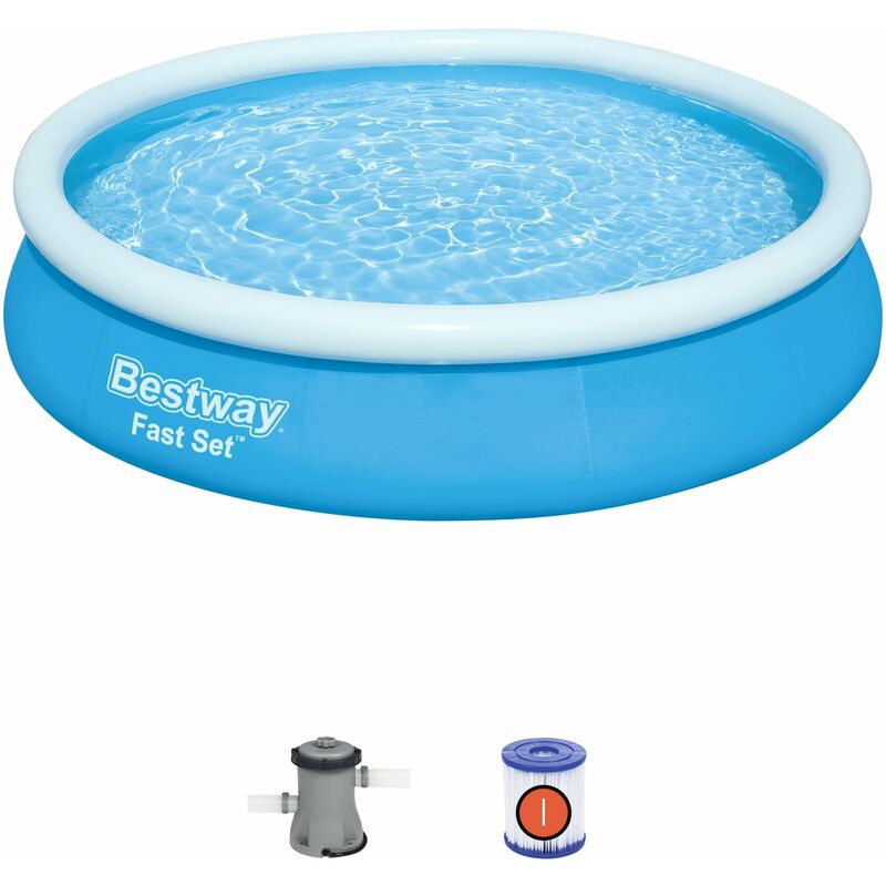 foto del prodotto bestway piscina autoportante con anello fast set tonda 366x76 cm 57274
