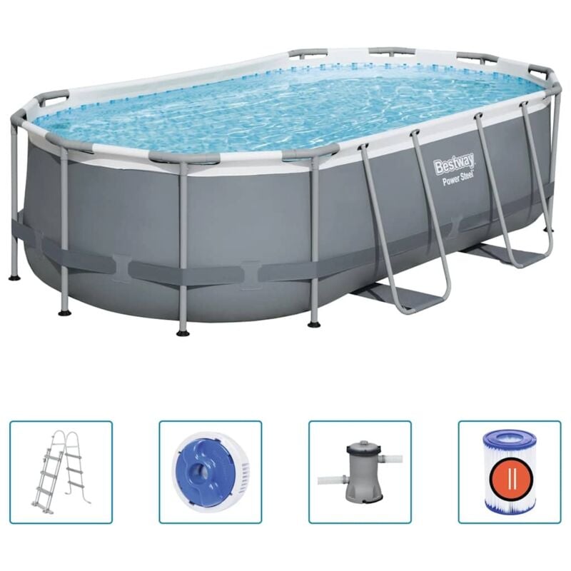 foto del prodotto bestway piscina fuori terra ovale power steel 427x250x100 cm