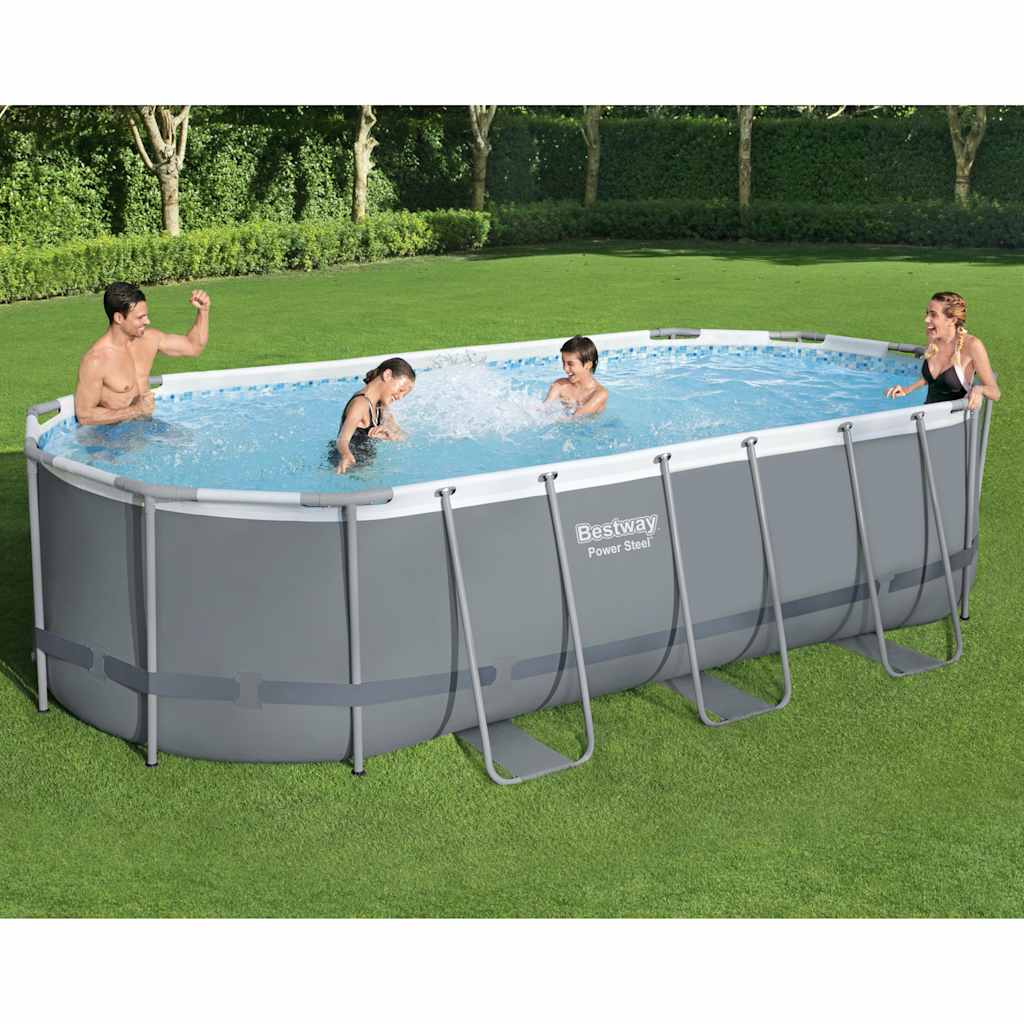 foto del prodotto bestway piscina fuori terra ovale power steel 549x274x122 cm