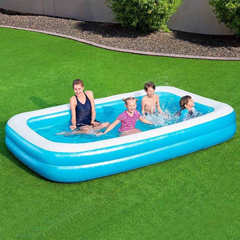 foto del prodotto bestway piscina gonfiabile per bambini 305x183x46 cm con struttura a 2 anelli a partire dai 3 anni, facilr installazione