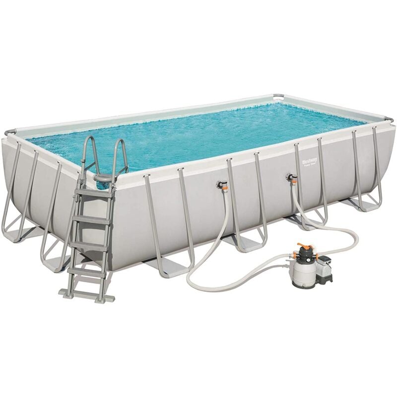 foto del prodotto bestway piscina power steel rettangolare telaio portante cm.549x274x122h. kg.113.9 lt.14.812 filtro sabbia art.56466 