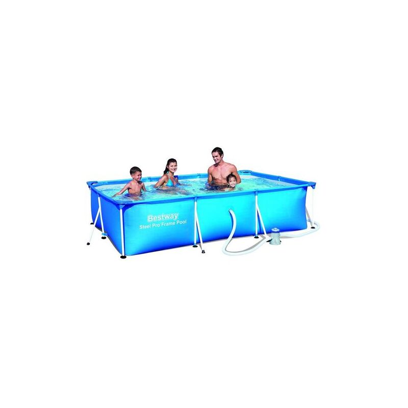 foto del prodotto bestway piscina rettangolare rigida alserio 300x201x66h cm. con pompa