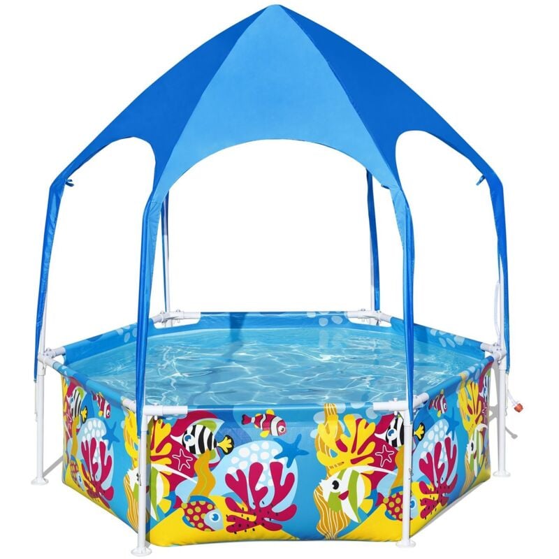 foto del prodotto bestway piscina splash-in-shade con gazebo e doccetta 183 x 51cm