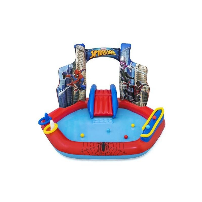 foto del prodotto bestway play center gonfiabile spider man 2,11 m x 2,06 m x 1,27 m con palline e anelli