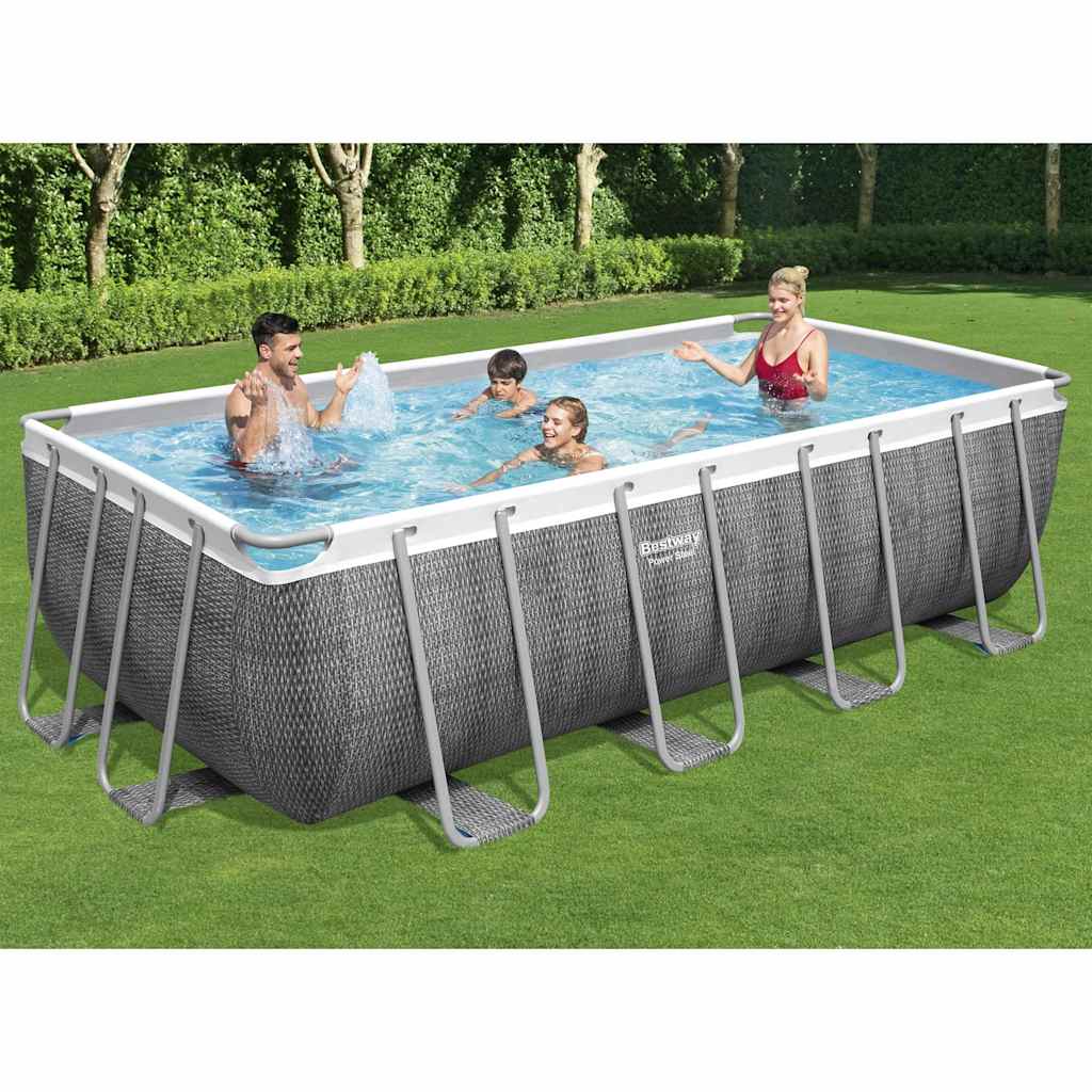 foto del prodotto bestway power steel set piscina rettangolare 488x244x122 cm cod mxl 27022