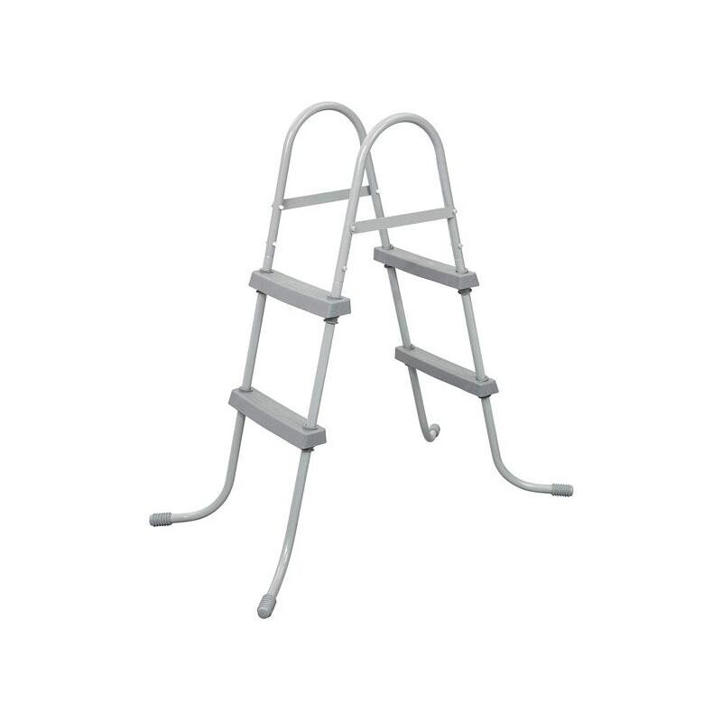 foto del prodotto bestway - scaletta per piscina fuori terra 2 gradini altezza 84 cm antiruggine acciaio