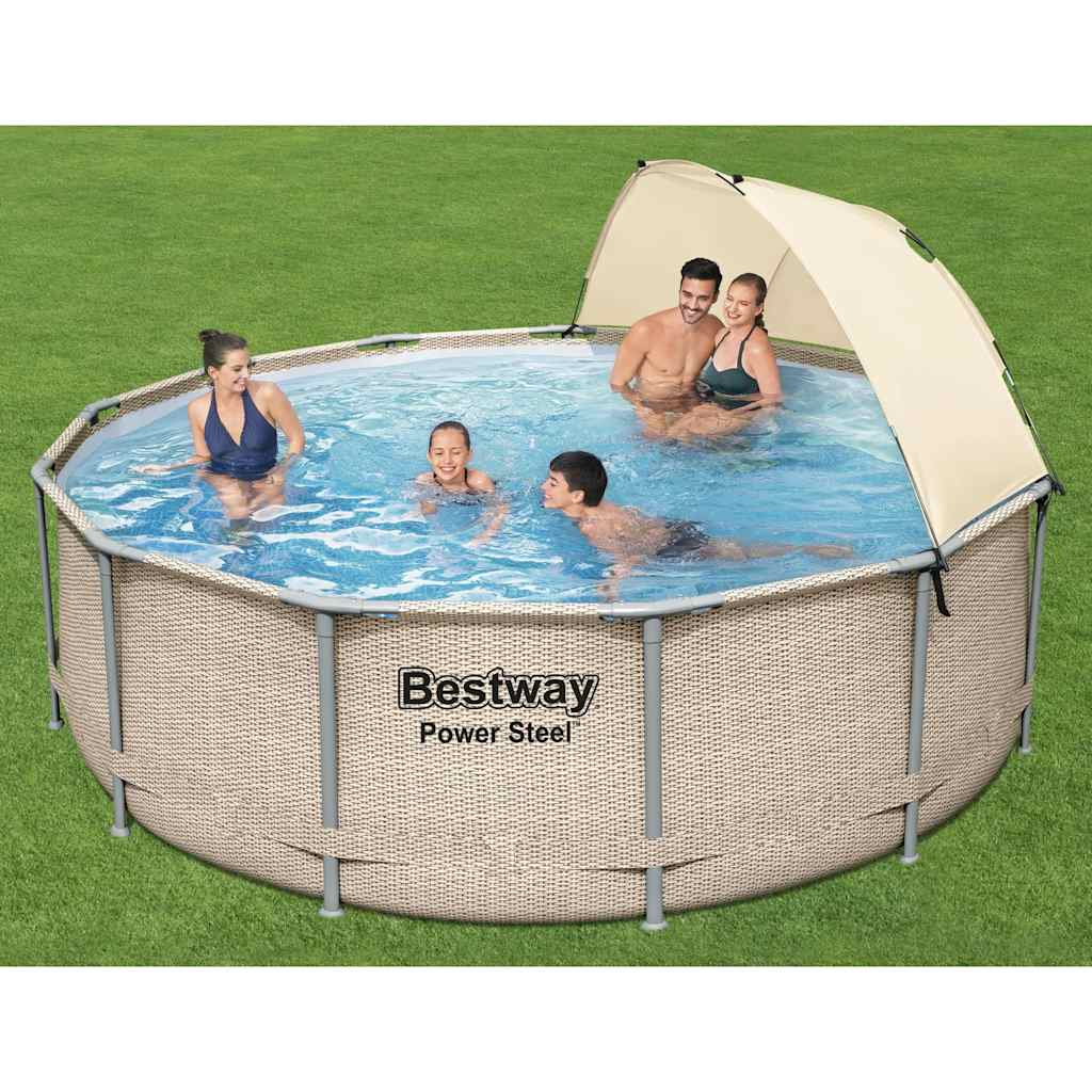 foto del prodotto bestway set piscina power steel con baldacchino 396x107 cm