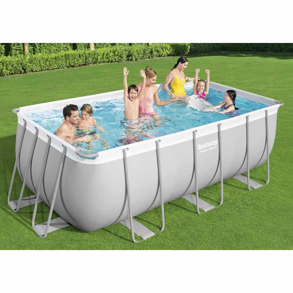 foto del prodotto bestway set piscina power steel rettangolare 412x201x122 cm cod mxl 26358