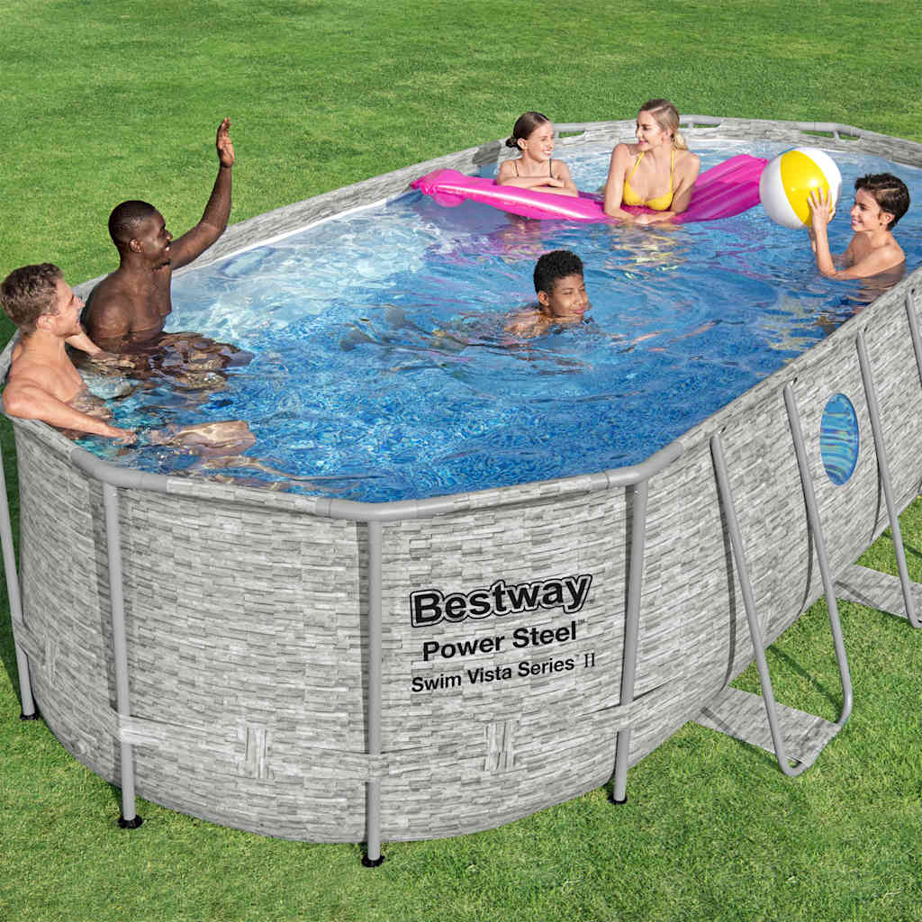 foto del prodotto bestway set piscina power steel swim serie vista 549x274x122 cm