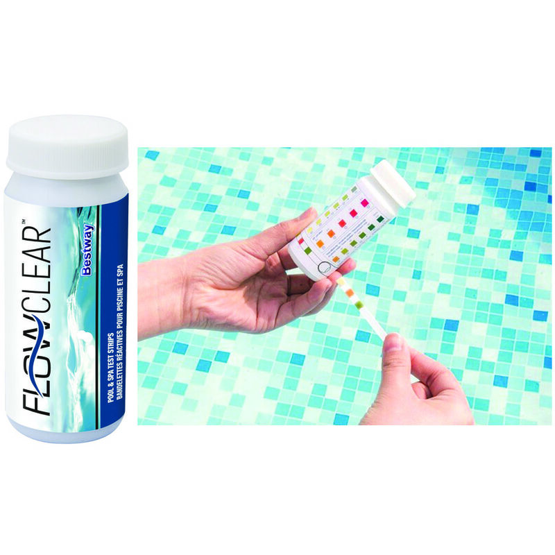 foto del prodotto bestway test ph 50 strisce per analisi acqua piscina spa cloro alcalinita tester 15950