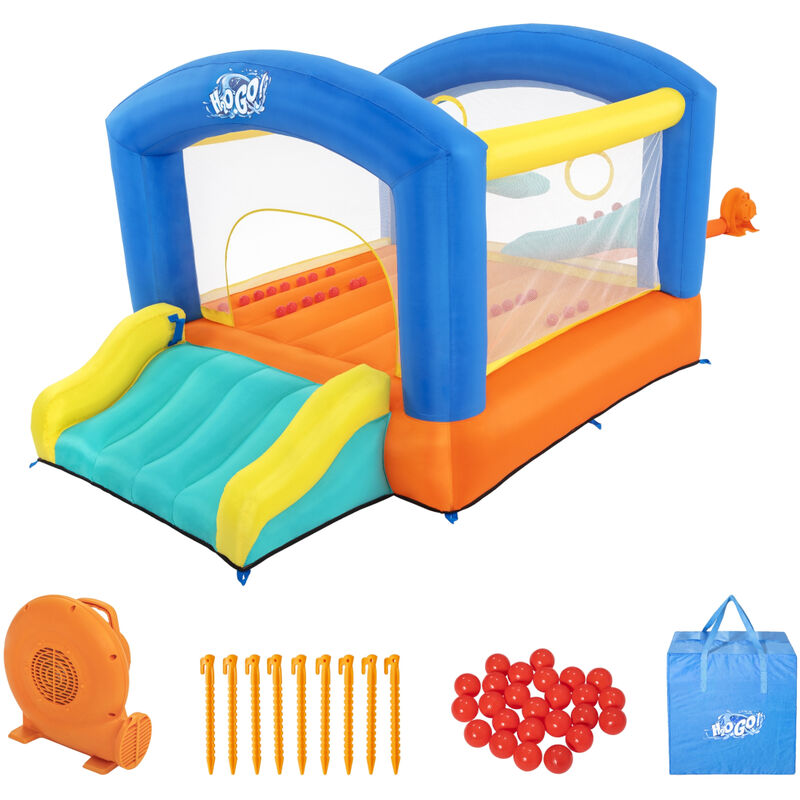 foto del prodotto bestway trampolino gonfiabile ad aria costante salta e gioca, 289 x 213 x 173 cm 53427