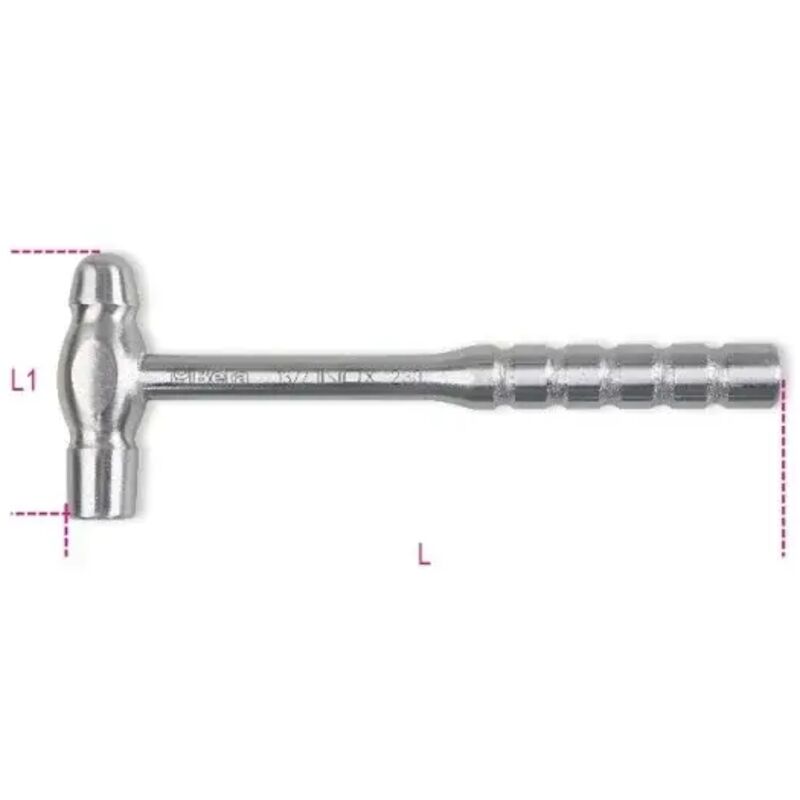 foto del prodotto beta 1377inox 340 martello con testa tonda e penna sferica inox 340 g