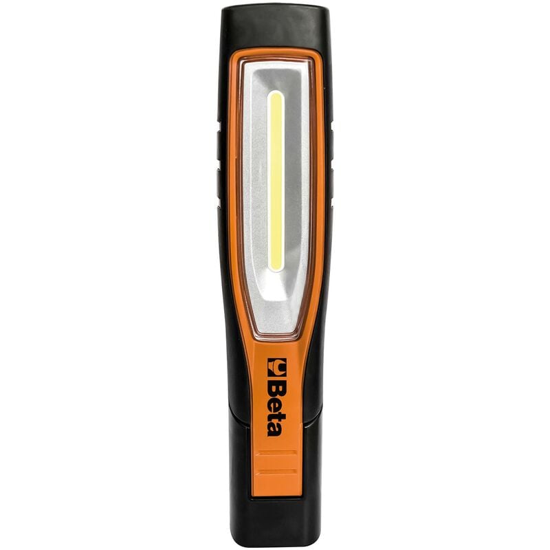 foto del prodotto beta 1838s lampada snodata ricaricabile a led, portatile, professionale, per officina con rivestimento antiscivolo in gomma a doppia emissione di