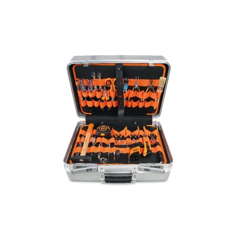 foto del prodotto beta 2033lel b valigia in alluminio con assortimento elettrotecnica 98 pz.