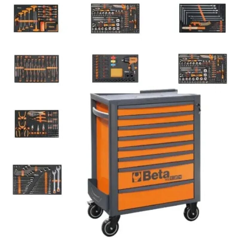 foto del prodotto beta 2400 rsc24 8 7m va cassettiera mobile 8 cassetti con assortimento 445 pz.