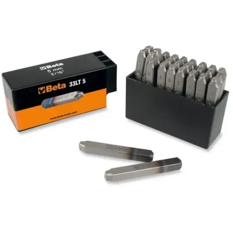 foto del prodotto beta 33lt set di punzoni con lettere a z da 27 pz. 8 mm