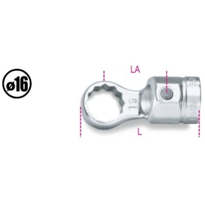 foto del prodotto beta 652 10 1 chiave poligonale per barre dinamometriche 10mm