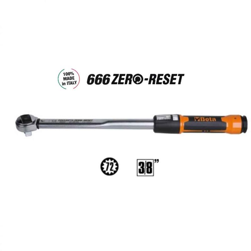 foto del prodotto beta - 666 2x chiave dinamometrica a scatto zeroreset 3 8' - 006660703