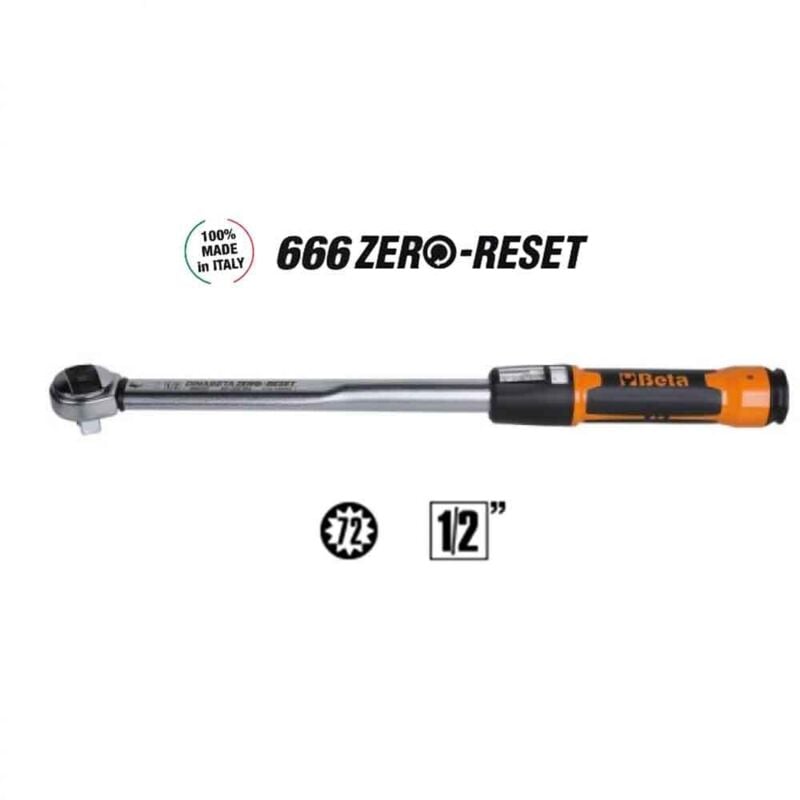 foto del prodotto beta - 666 30 chiave dinamometrica zero-reset 1 2' a scatto 60 - 300 nm