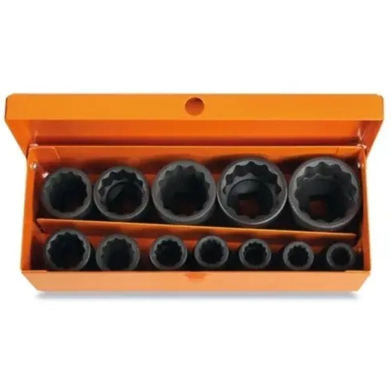 foto del prodotto beta 720b c12 set di chiavi a bussola poligonali 1 2 fosfatate 12 pz.