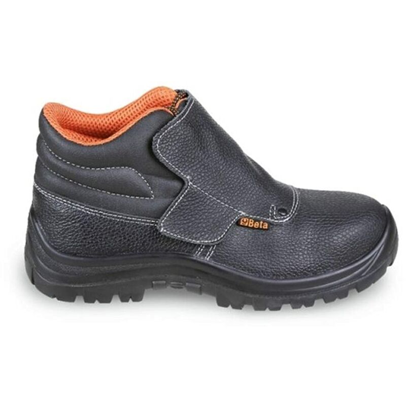 foto del prodotto beta 7245bk 40 scarpe alte stringate in pelle idrorepellente con rapido sfilamento e patella di protezione frontale con chiusura a strappo