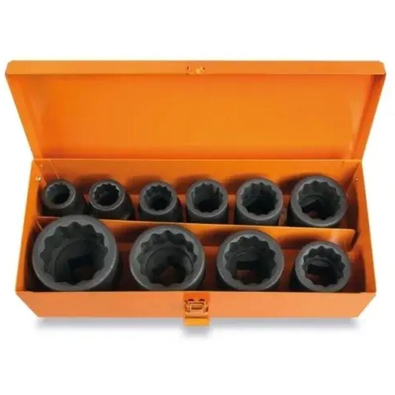 foto del prodotto beta 728b c10 set di chiavi a bussola poligonali 3 4 fosfatate 10 pz.