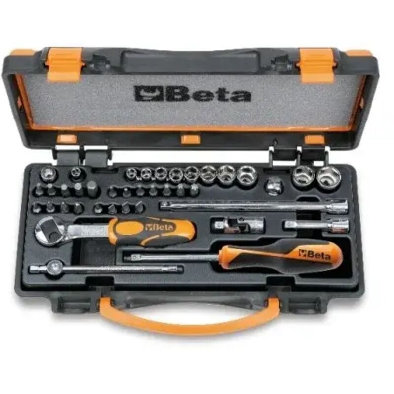 foto del prodotto beta 900mc c32 assortimento di bussole 1 4 ed inserti in valigetta 38 pz.