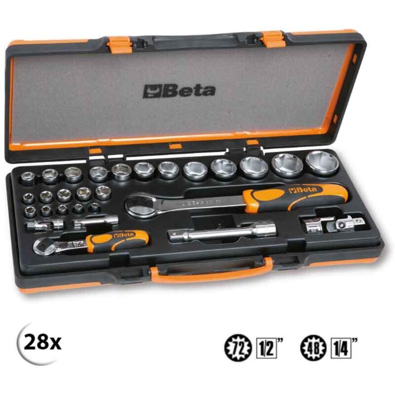 foto del prodotto beta 902a c22 assortimento chiavi a bussola in valigetta 28 pz.