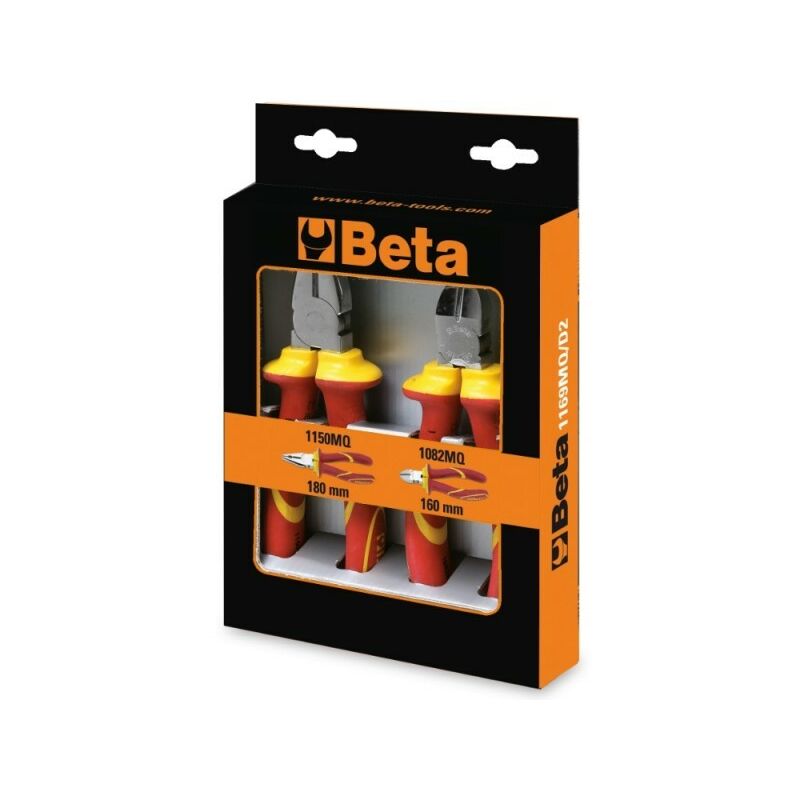 foto del prodotto beta assortimento di 1 pinza universale isolata e 1 tronchese isolato art. 1169mq d2