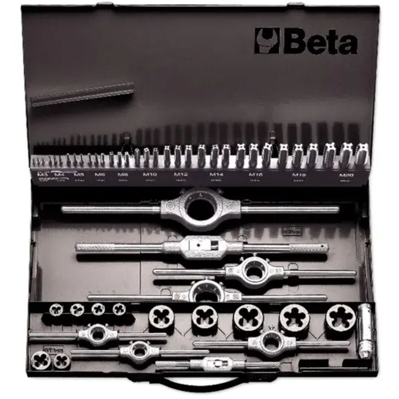 foto del prodotto beta assortimento maschi e filiere acciaio hss passo grosso 447 c53 53