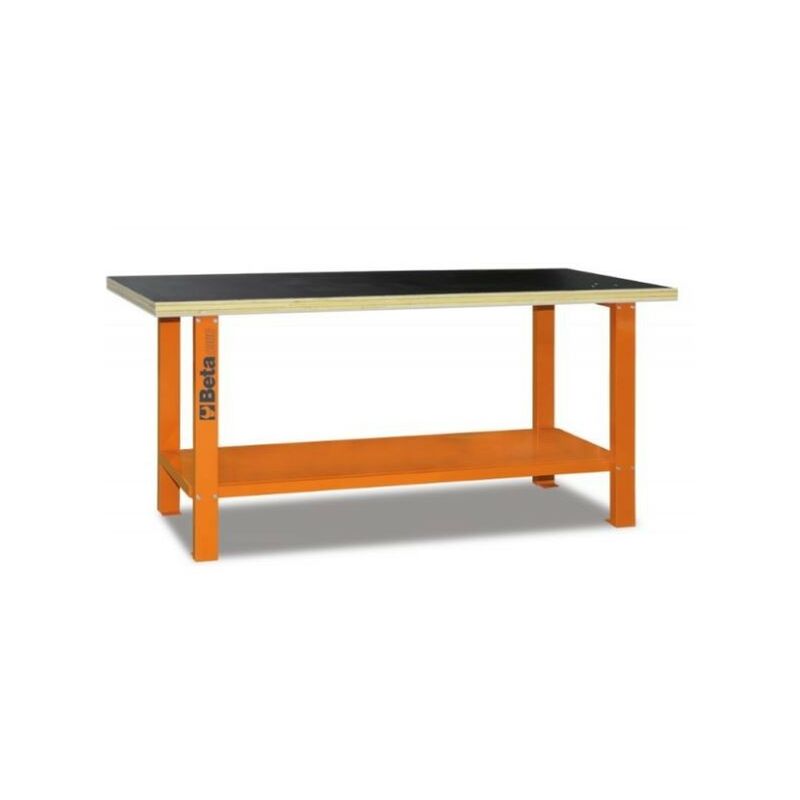 foto del prodotto beta banco da lavoro con piano in legno c56b c56b r rosso