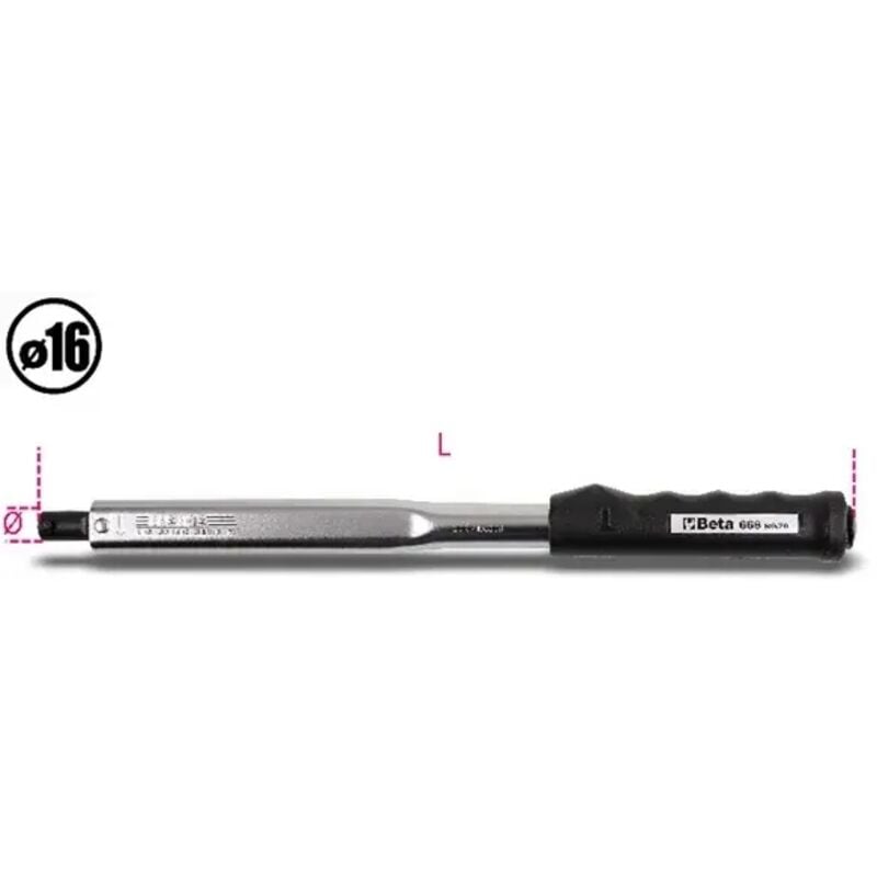 foto del prodotto beta - barra dinamometrica dina a scatto 8-60 nm attacco 16 mm 668rg/6