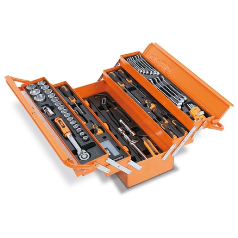 foto del prodotto beta bw 2120l e t91 cestello in lamiera con assortimento di 91 utensili