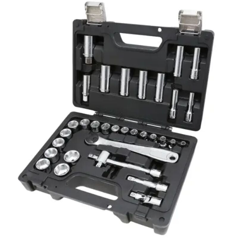 foto del prodotto beta bw 913e c33 cassetta con assortimento di bussole 33 pz.