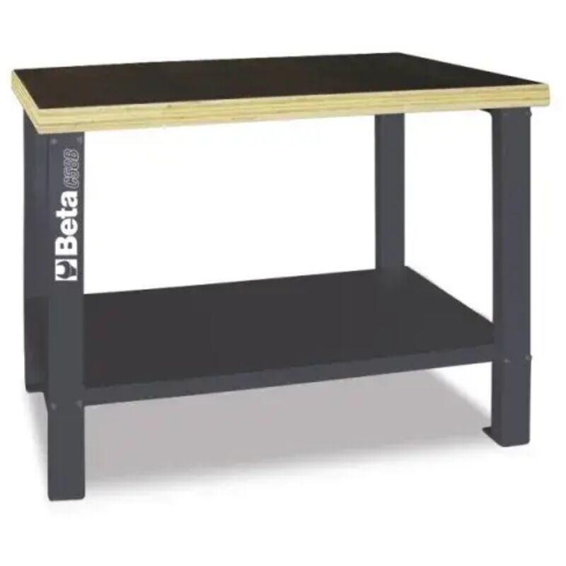 foto del prodotto beta c58b banco da lavoro con piano in legno grigio