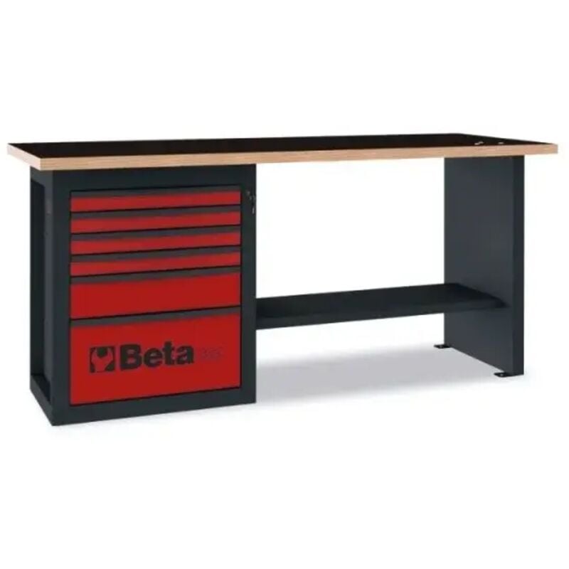 foto del prodotto beta c59a banco da lavoro endurance con cassettiera rosso