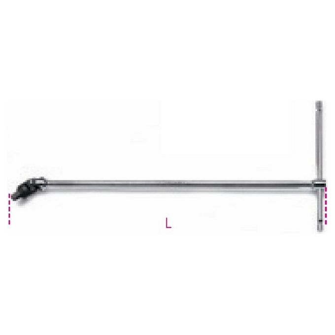 foto del prodotto beta chiave a t con maschio esagonale snodato acciaio cromato - uni 6742 din 3112 - 953mm 4