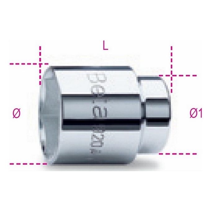 foto del prodotto beta chiave bussola bocca esagonale acciaio cromato - uni-iso 3316 din 3123 - 920a mm 26