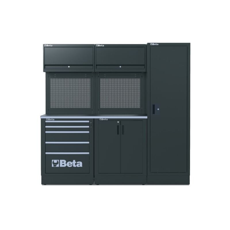foto del prodotto beta combinazione arredo officina rsc50 industria con assortimento di 224 utensili omaggio