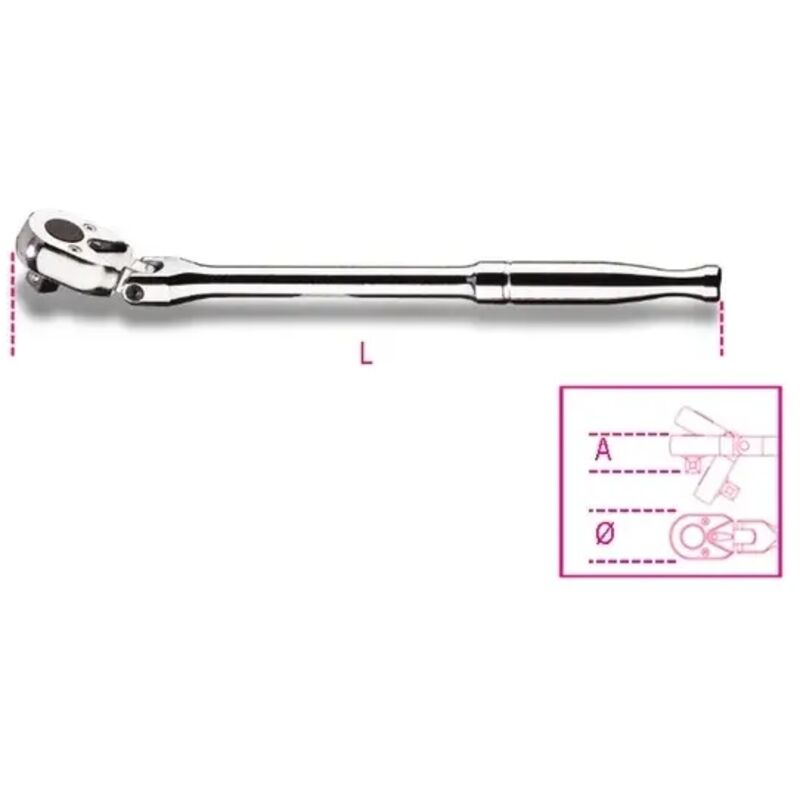 foto del prodotto beta - cricchetto snodato reversibile 3 8 910m 56 - 265 mm