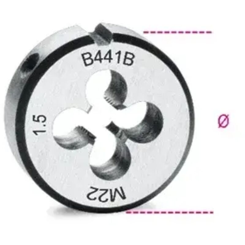 foto del prodotto beta filiera tonda acciaio cromo 50,8 passo fine 441b 22x1,5