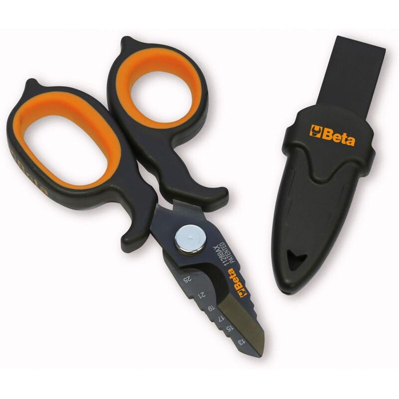 foto del prodotto beta forbice elettricista 1128bax lame dritte acciaio al carbonio mm150 utensile