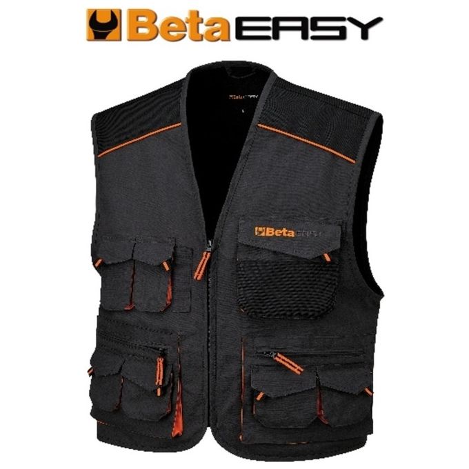 foto del prodotto beta gilet easy canvas grey taglia xs per abbigliamento da lavoro e antinfortunistica